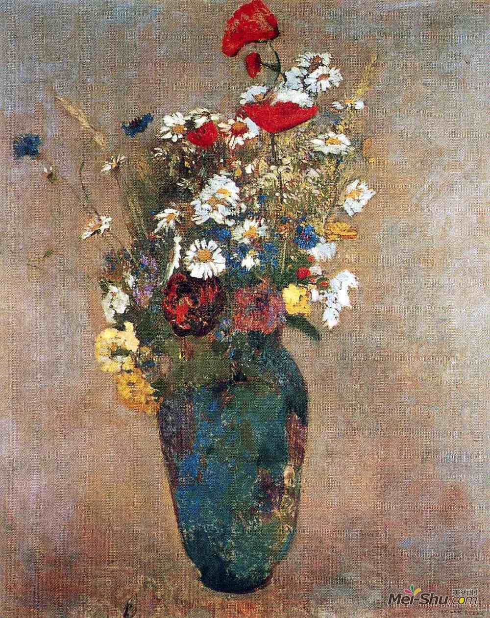 奥迪隆·雷东(Odilon Redon)高清作品《花瓶》