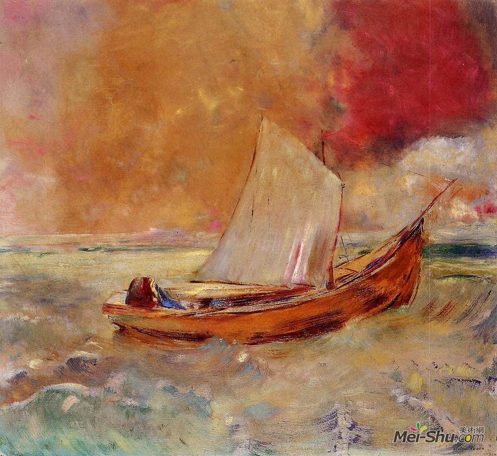 奥迪隆·雷东(Odilon Redon)高清作品《黄舟》