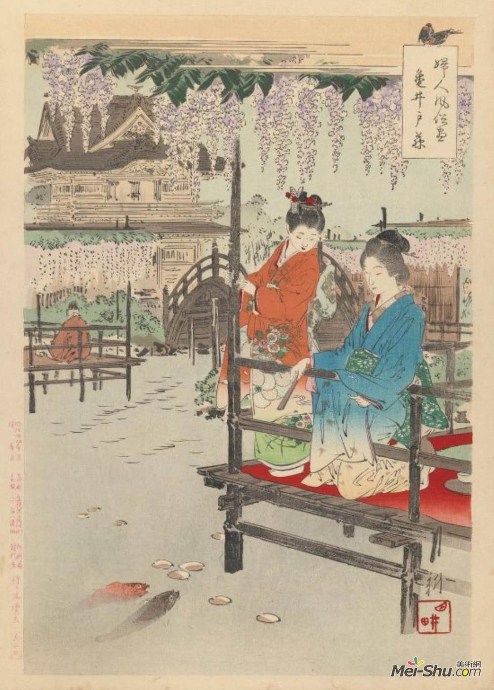 尾形月耕(Ogata Gekko)高清作品《从系列妇女习俗和举止中印刷》