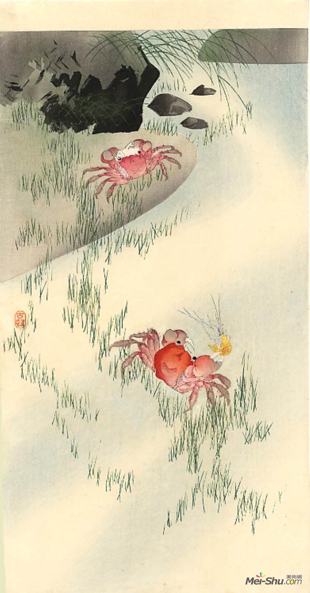 小原古邨(Ohara Koson)高清作品《蟹》