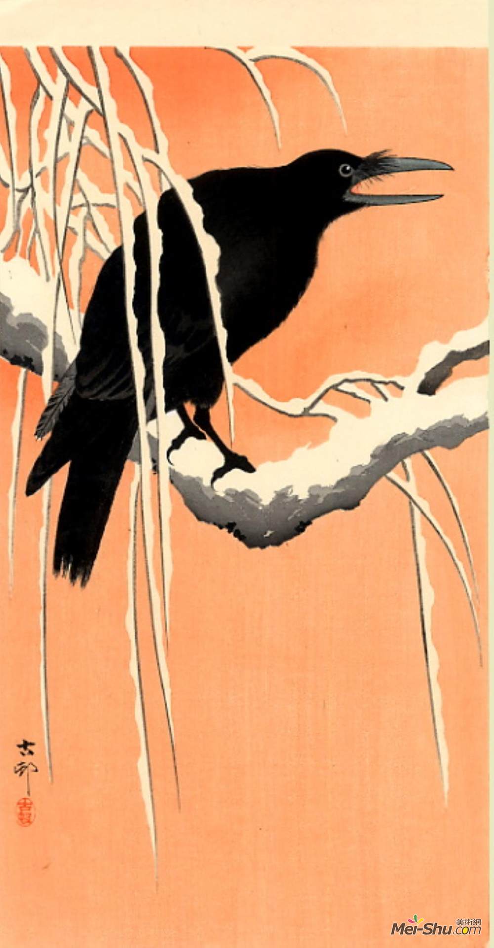 小原古邨(Ohara Koson)高清作品《乌鸦》