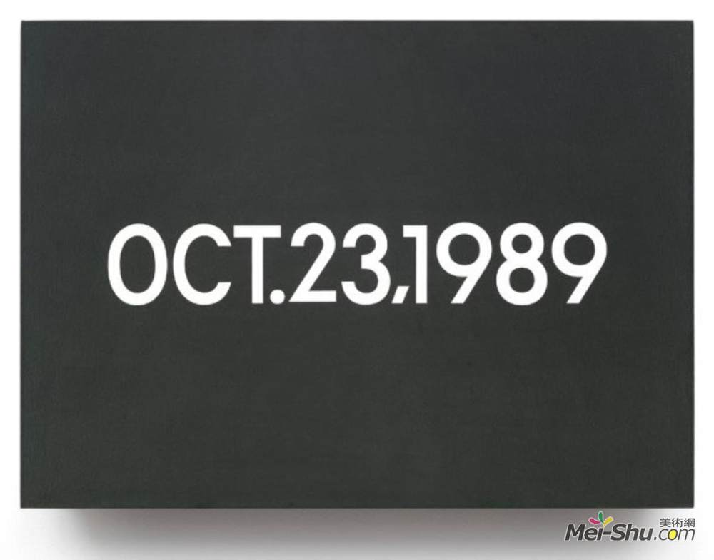 河原温(On Kawara)高清作品《1989年10月23日（从今天系列，星期一）》