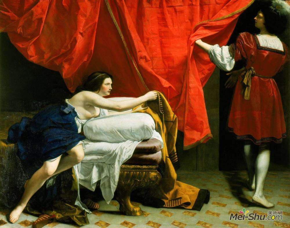 奥拉齐奥·真蒂莱斯基(Orazio Gentileschi)高清作品《约瑟和波第法尔的妻子》