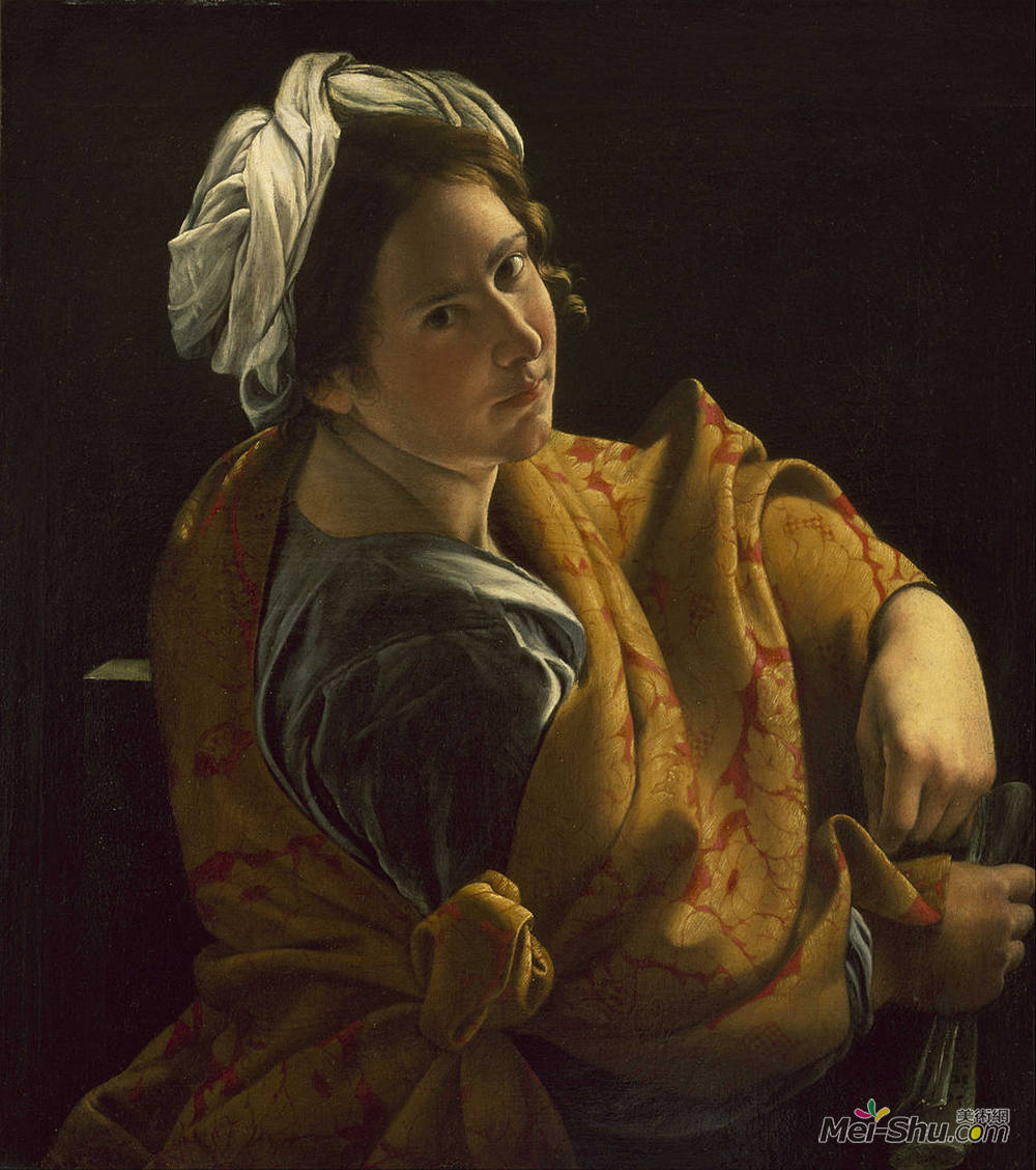 奥拉齐奥·真蒂莱斯基(Orazio Gentileschi)高清作品《年轻女子肖像画》