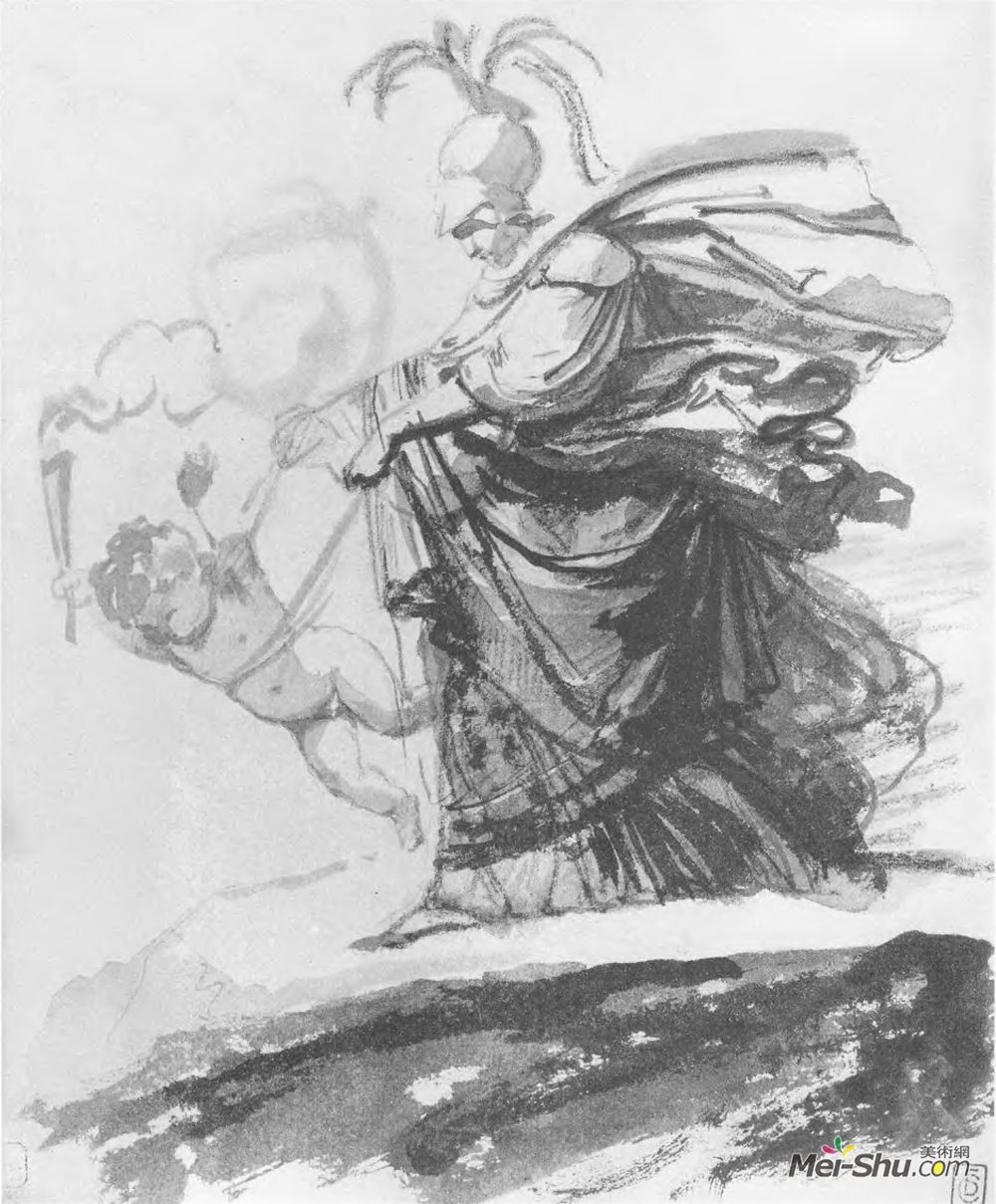 吉普林斯基(Orest Kiprensky)高清作品《雅典娜》