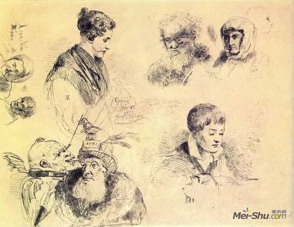 吉普林斯基(Orest Kiprensky)高清作品《格里菲纳格》