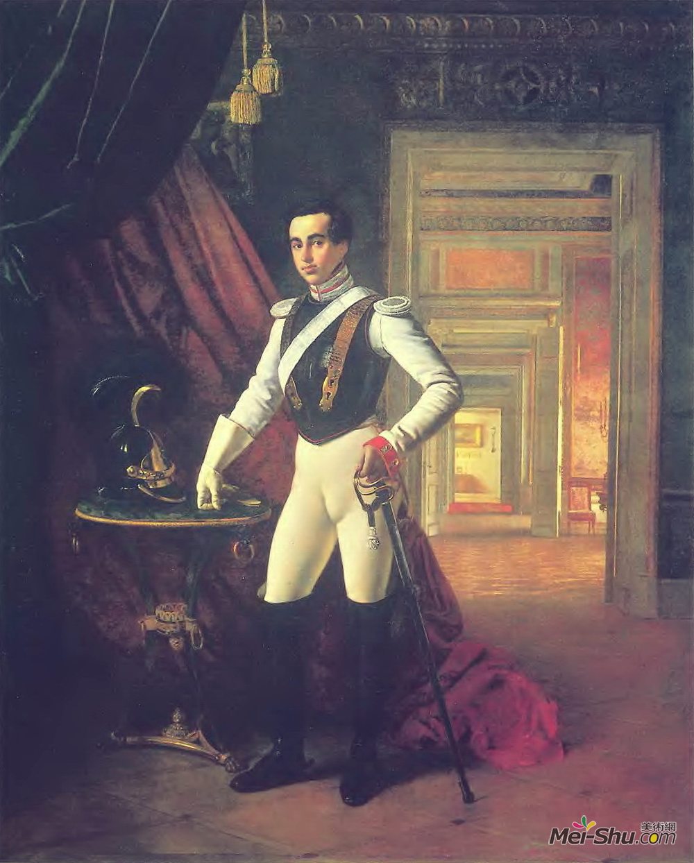 吉普林斯基(Orest Kiprensky)高清作品《Portrait of Count Dmitri Nikolaevich Sheremetev》