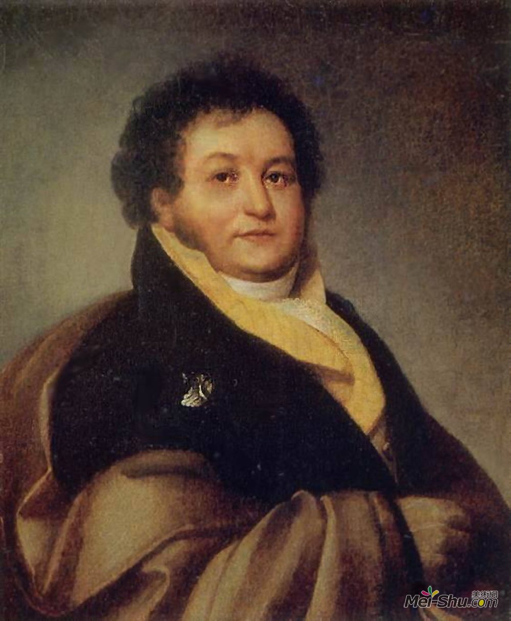 吉普林斯基(Orest Kiprensky)高清作品《Portrait of Giulio Litta》