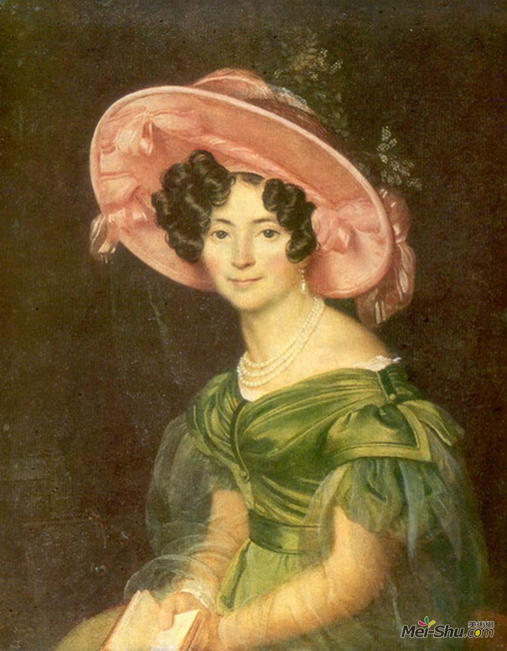 吉普林斯基(Orest Kiprensky)高清作品《Portrait of Zinaida Volkonskaya》