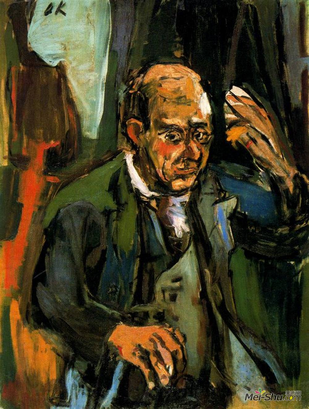 奥斯卡·科柯施卡(Oskar Kokoschka)高清作品《arnonld Sch & amp?nberg》