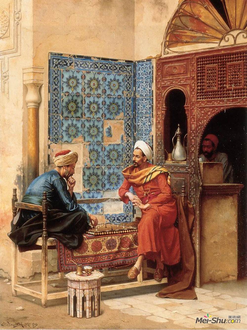 奥斯曼哈姆迪贝(Osman Hamdi)高清作品《胸部》