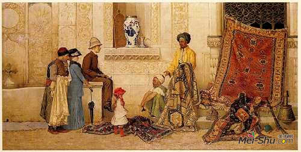 奥斯曼哈姆迪贝(Osman Hamdi)高清作品《地毯商》