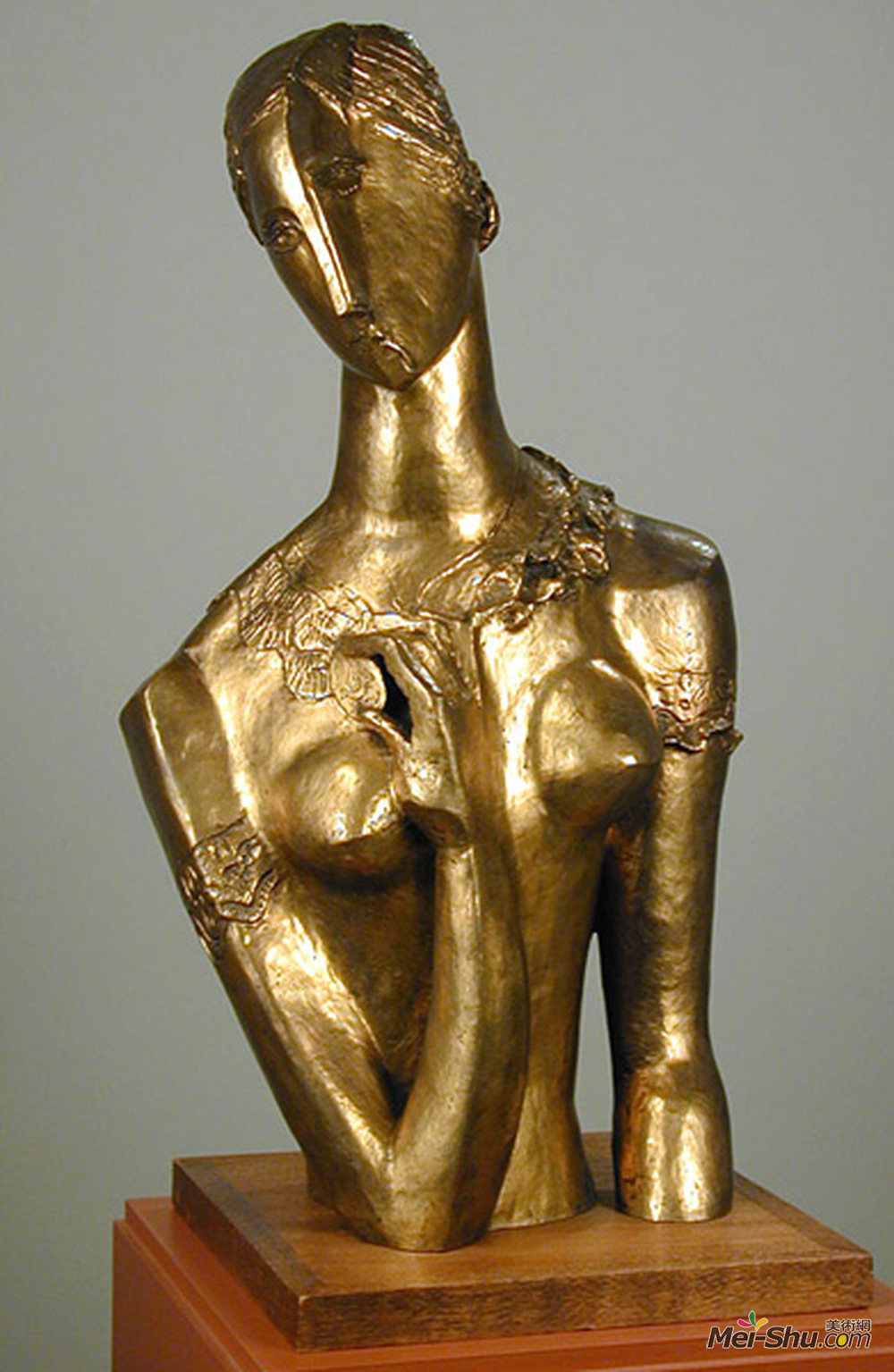 奥西普·扎德金(Ossip Zadkine)高清作品《卡罗尔珍妮威半身像》