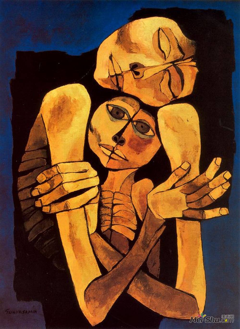 奥斯瓦尔多加亚沙明(Oswaldo Guayasamin)高清作品《温柔》