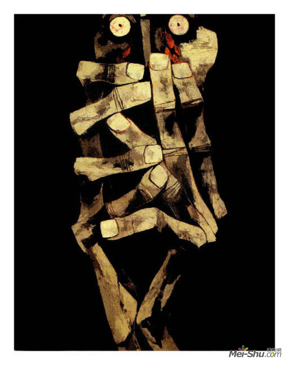 奥斯瓦尔多加亚沙明(Oswaldo Guayasamin)高清作品《血之泪》