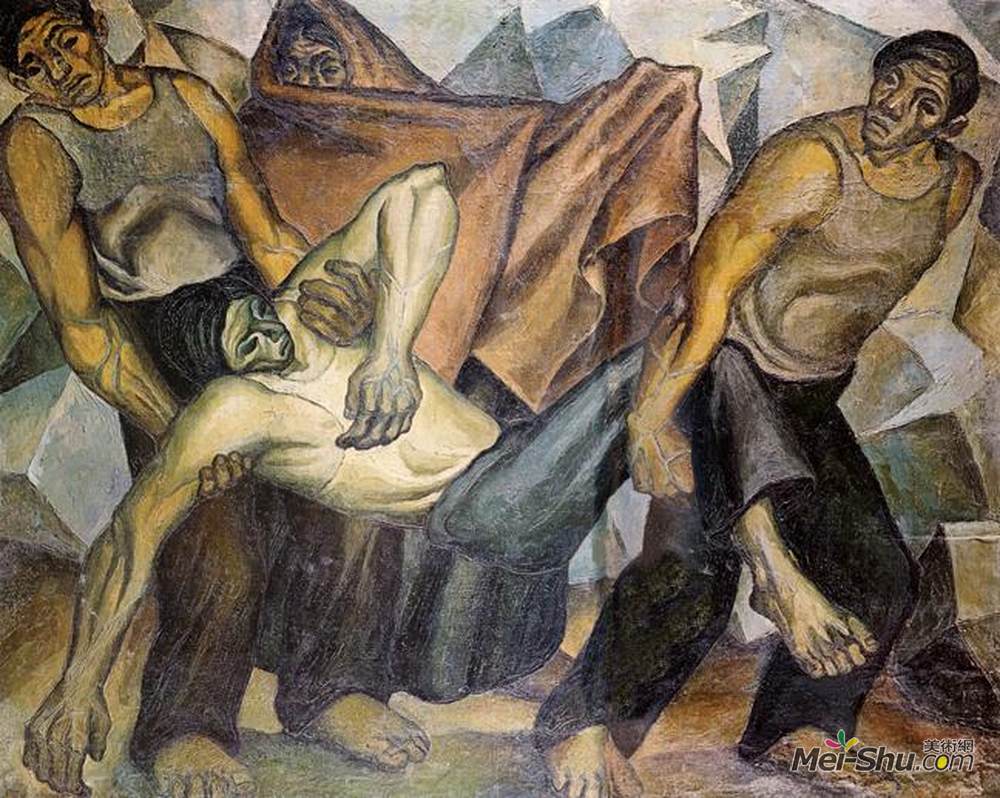 奥斯瓦尔多加亚沙明(Oswaldo Guayasamin)高清作品《事故》