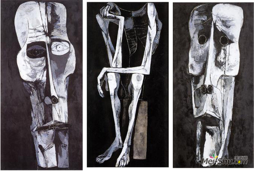 奥斯瓦尔多加亚沙明(Oswaldo Guayasamin)高清作品《等待》
