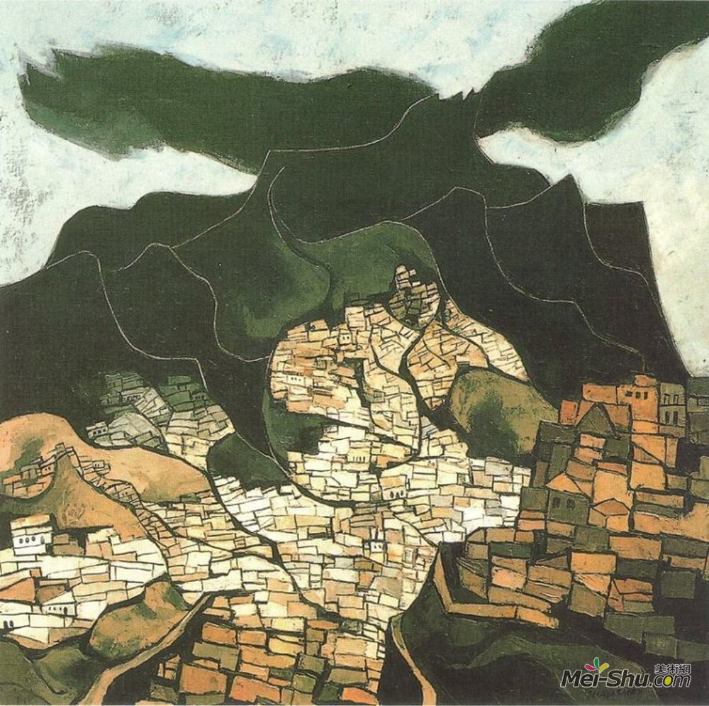 奥斯瓦尔多加亚沙明(Oswaldo Guayasamin)高清作品《黑云基多》