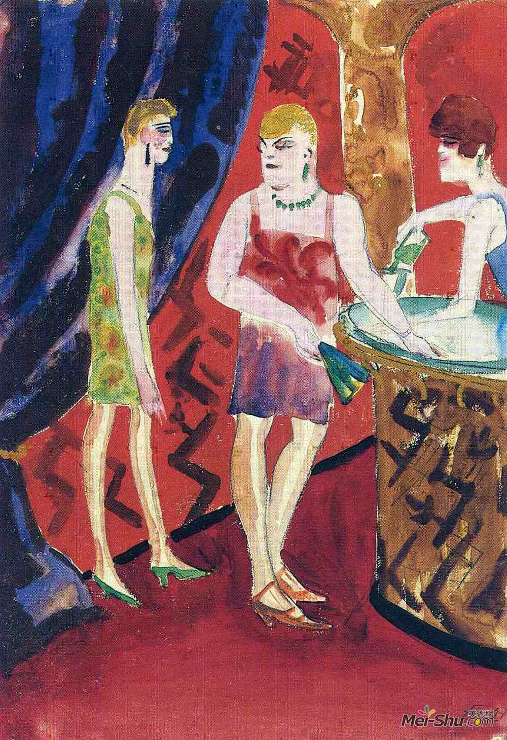 奥托·迪克斯(Otto Dix)高清作品《水手和女孩》