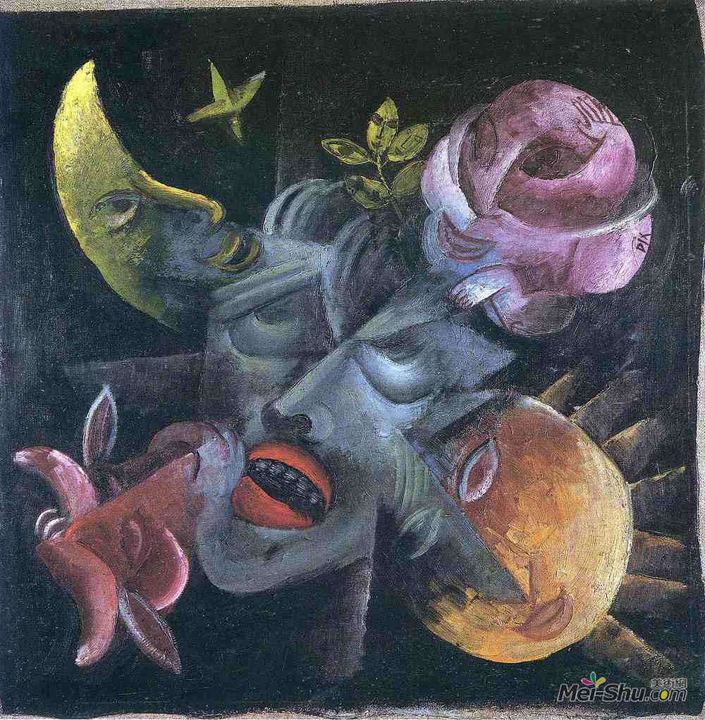 奥托·迪克斯(Otto Dix)高清作品《渴望，自画像》
