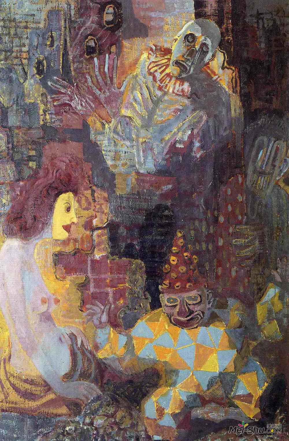 奥托·迪克斯(Otto Dix)高清作品《作为废墟的面具》