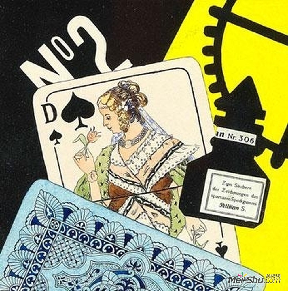 奥托·古斯塔夫·考尔斯特(Otto Gustav Carlsund)高清作品《扑克牌》