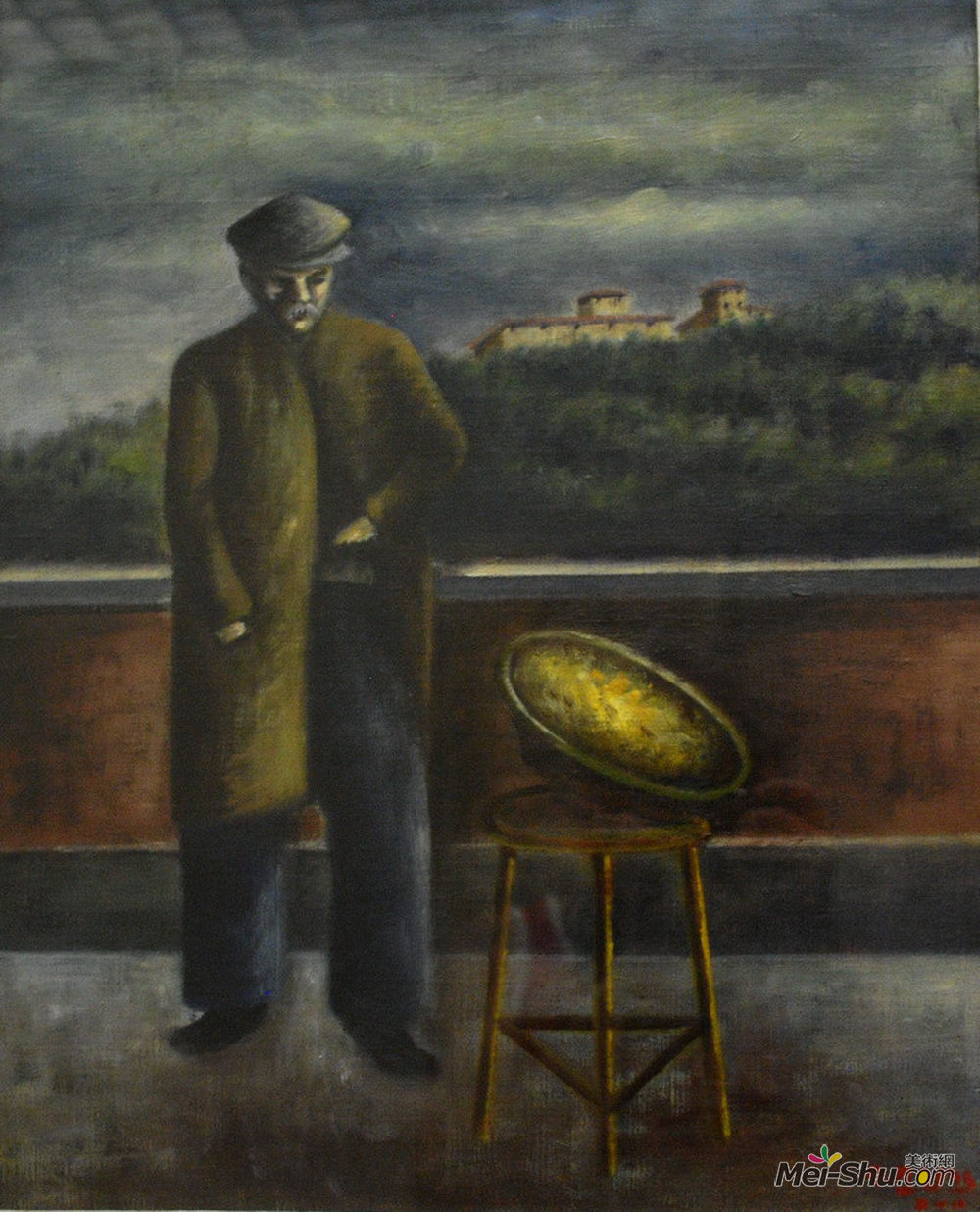 奥托尼罗西(Ottone Rosai)高清作品《卖方的羽扇豆》