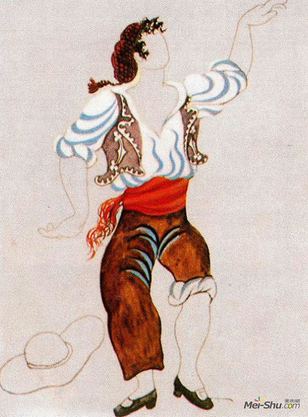 巴勃罗·毕加索(Pablo Picasso)高清作品《Costume design for ballet "Tricorne"》