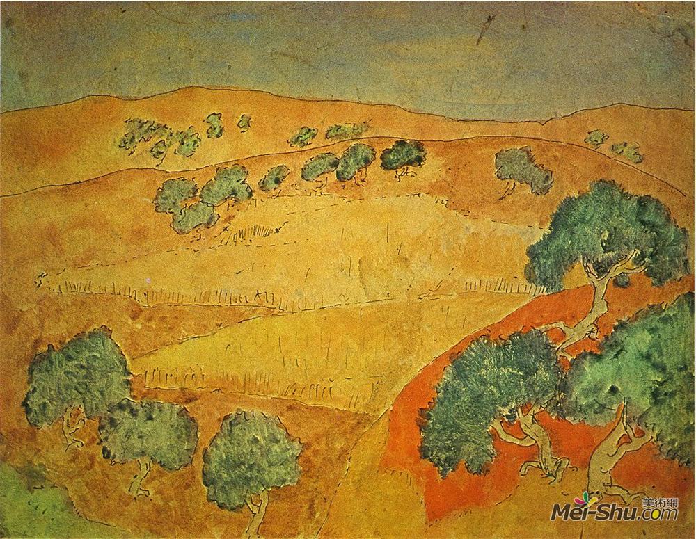 巴勃罗·毕加索(Pablo Picasso)高清作品《夏日景观》