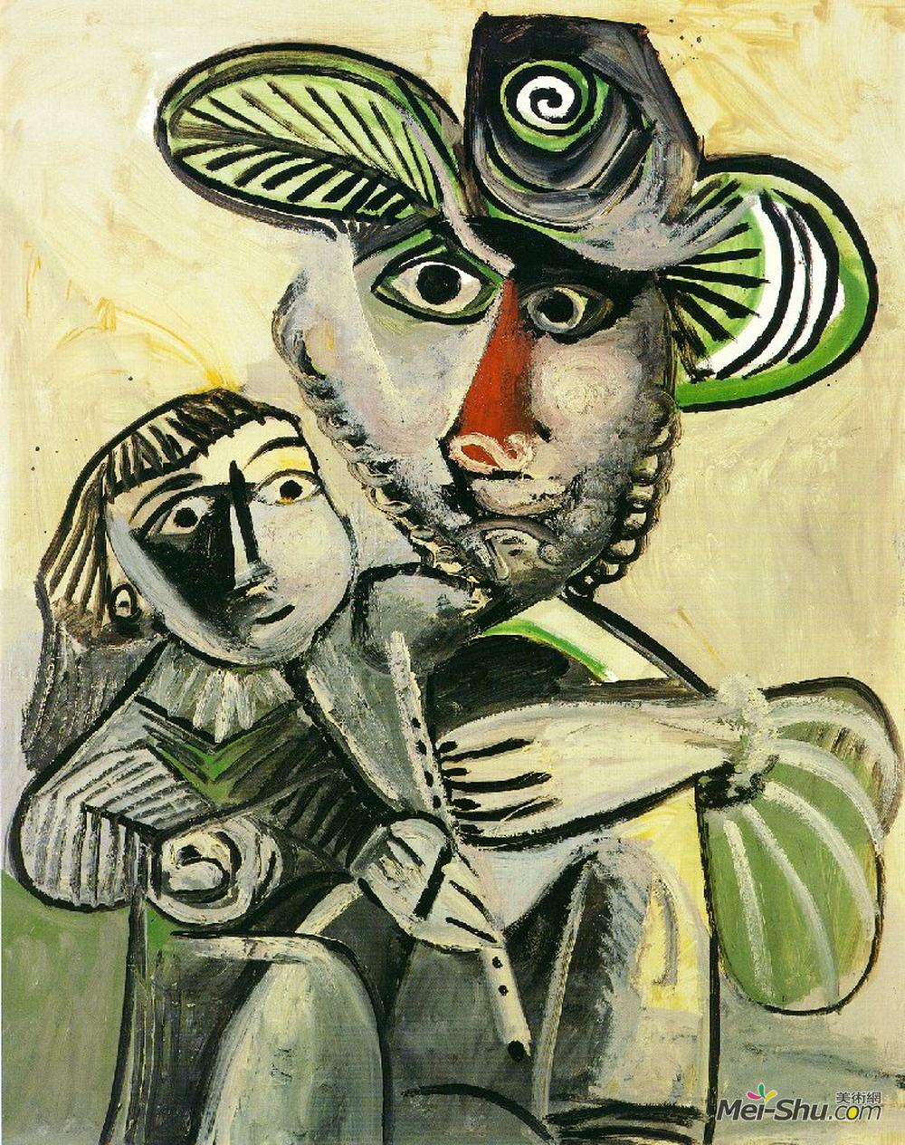 巴勃罗·毕加索(Pablo Picasso)高清作品《亲子关系》