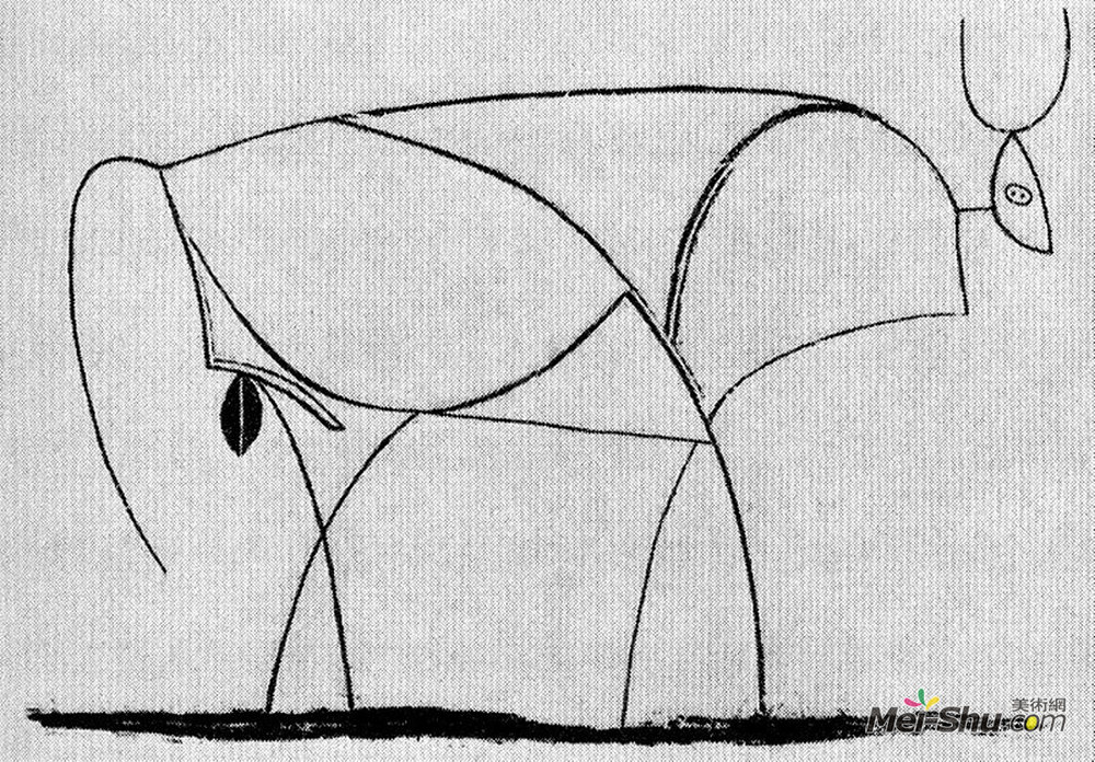 巴勃罗·毕加索(Pablo Picasso)高清作品《公牛（板）》