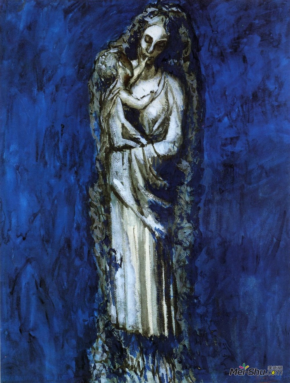 巴勃罗·毕加索(Pablo Picasso)高清作品《麦当娜与加兰》