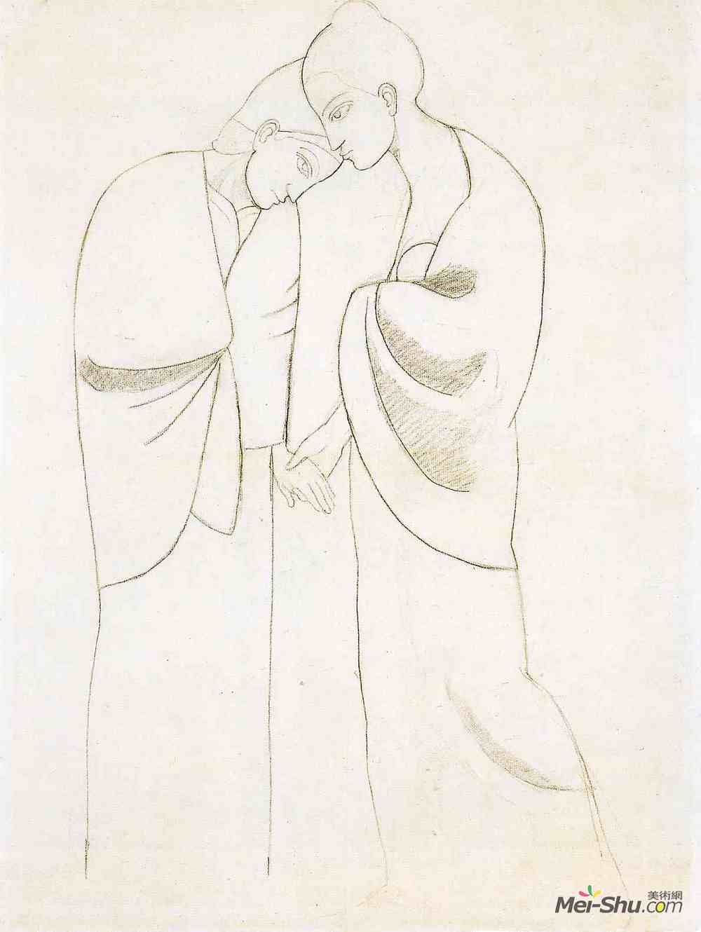 巴勃罗·毕加索(Pablo Picasso)高清作品《“两姐妹”研究》