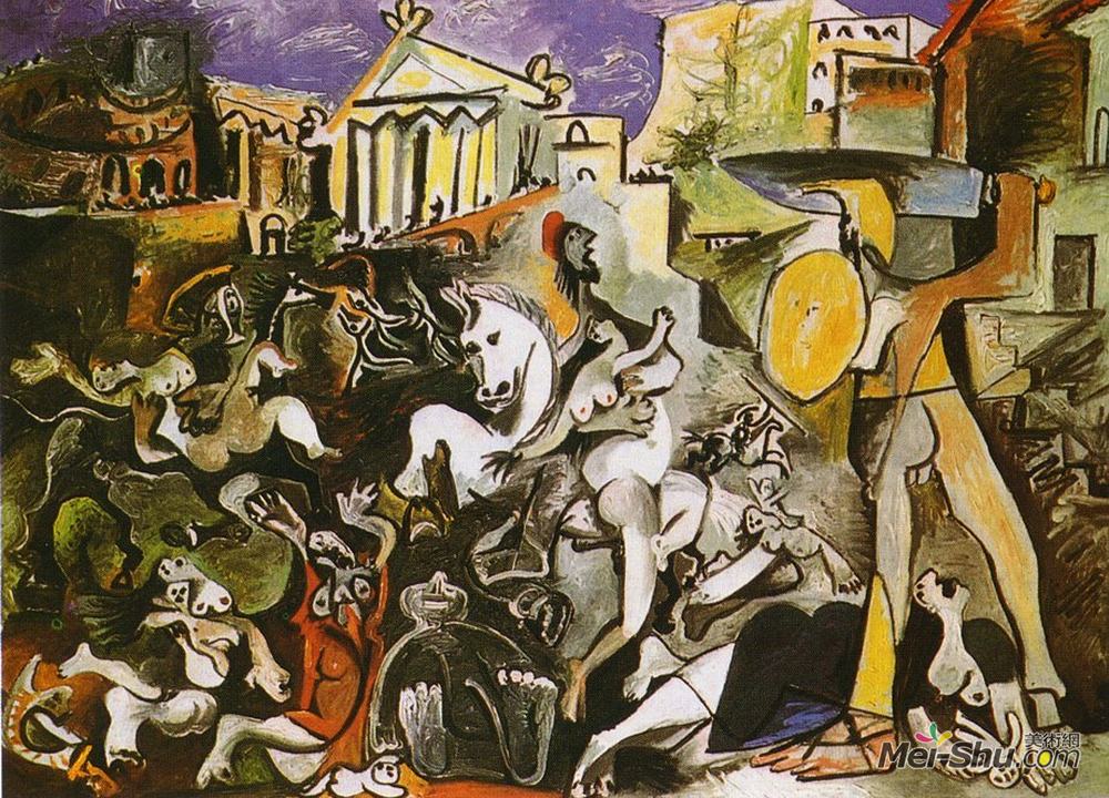 巴勃罗·毕加索(Pablo Picasso)高清作品《绑架萨宾人》