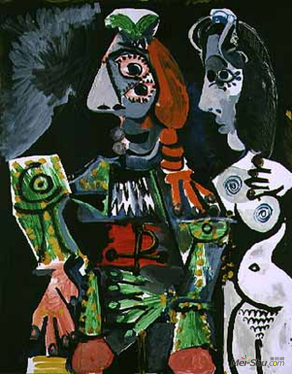 巴勃罗·毕加索(Pablo Picasso)高清作品《马特多与女性裸体》