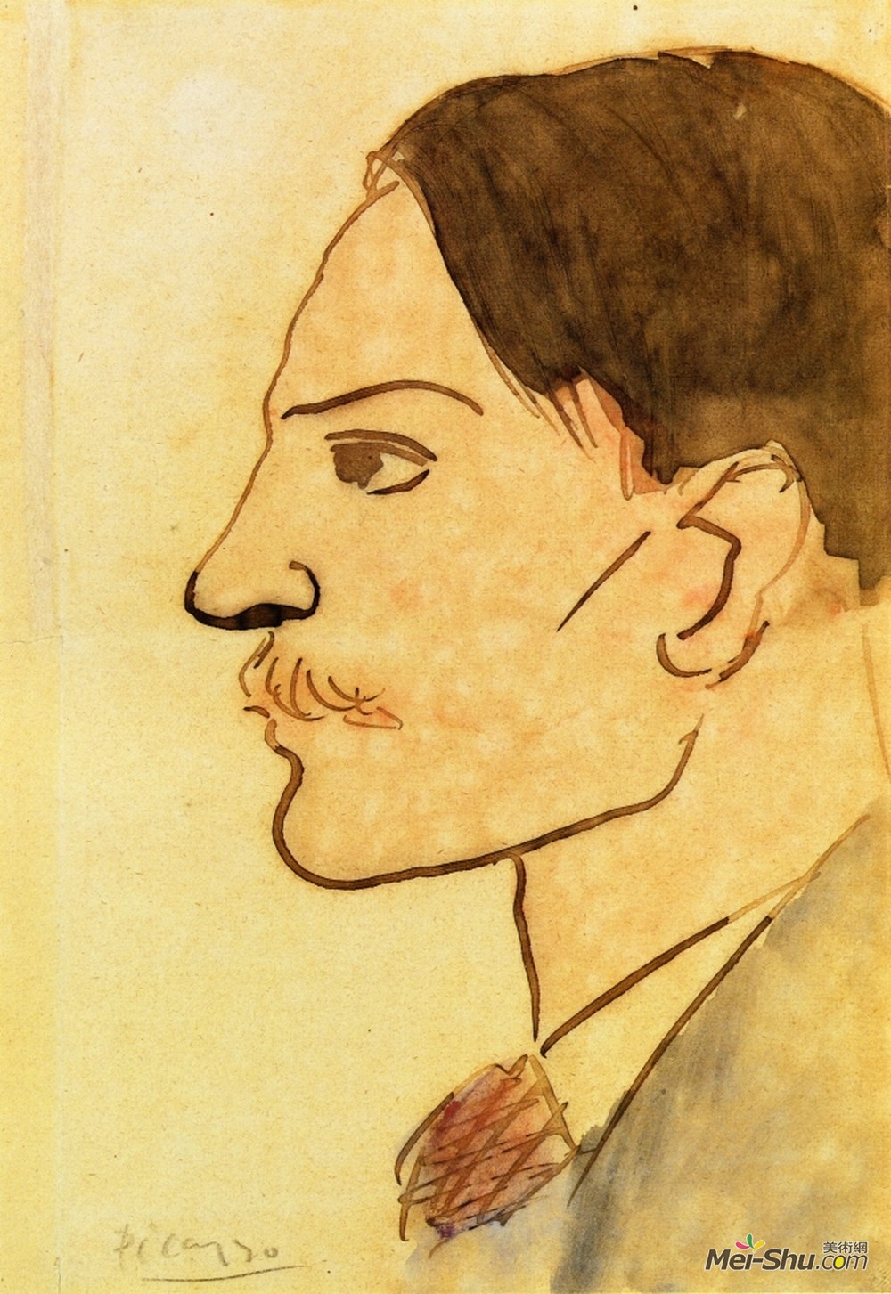 巴勃罗·毕加索(Pablo Picasso)高清作品《艺术家肖像》