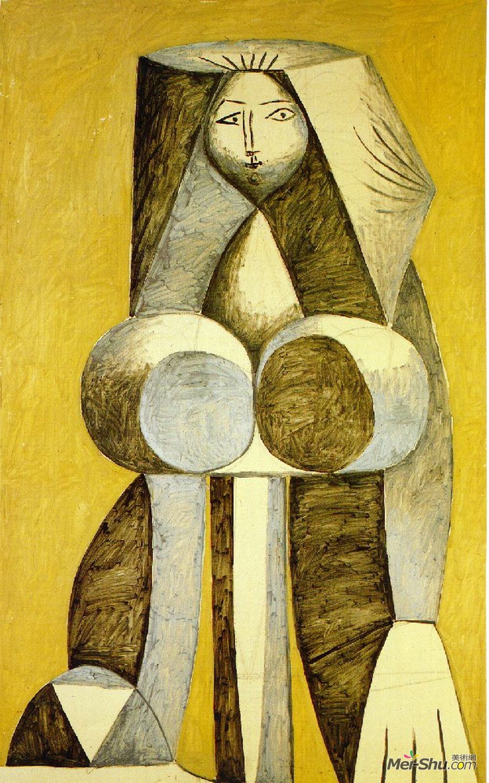 巴勃罗·毕加索(Pablo Picasso)高清作品《站着的女人》