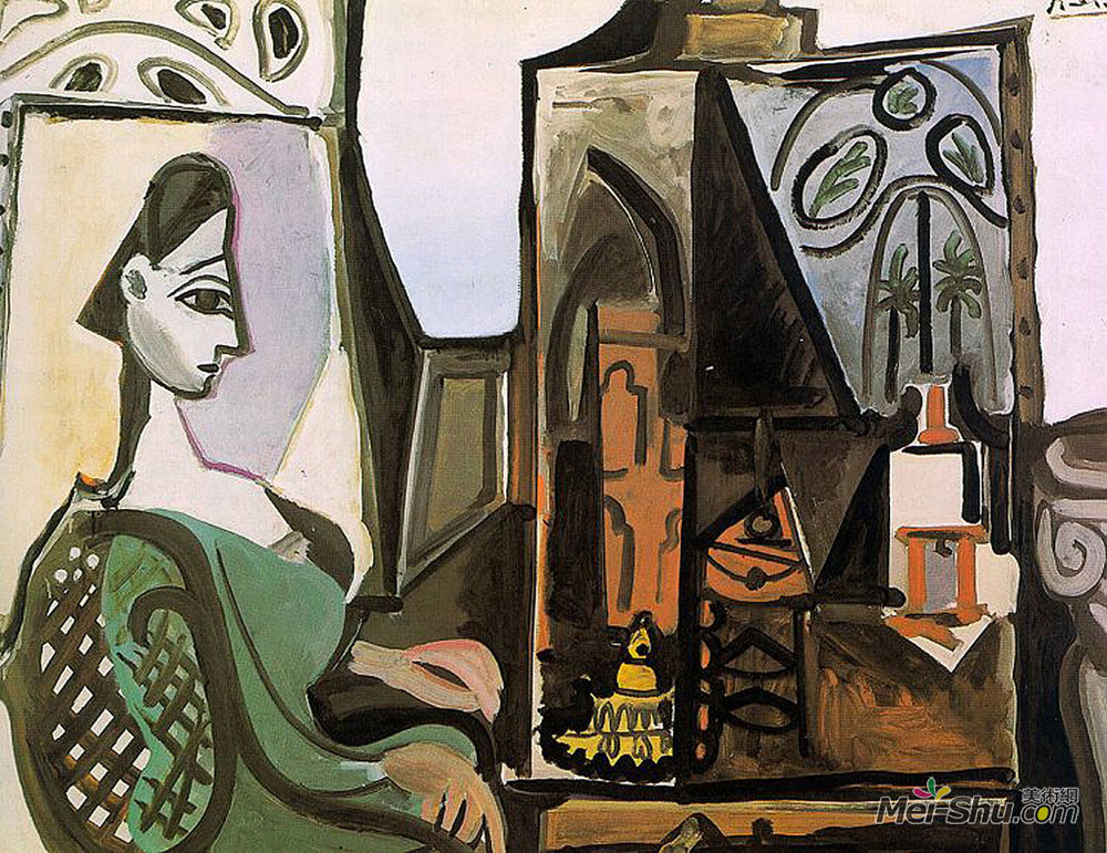 巴勃罗·毕加索(Pablo Picasso)高清作品《杰奎琳在演播室》