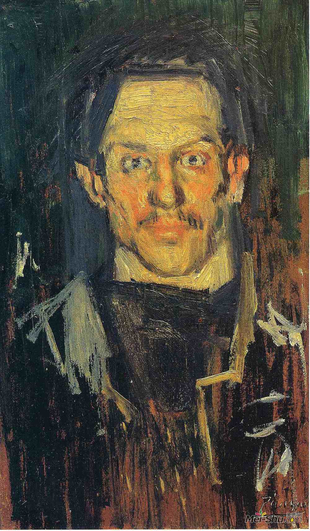 巴勃罗·毕加索(Pablo Picasso)高清作品《自画像》