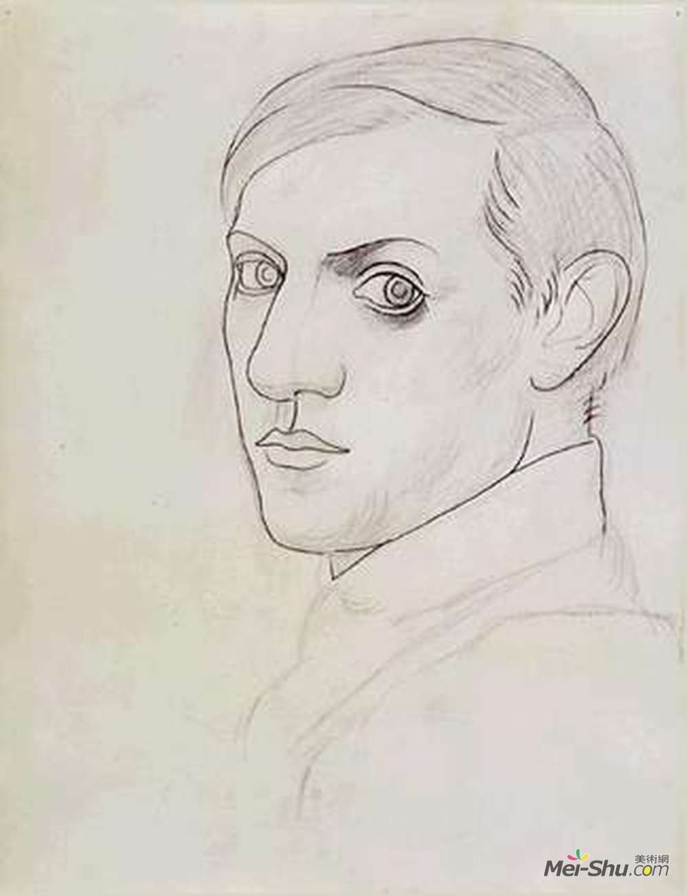 巴勃罗·毕加索(Pablo Picasso)高清作品《自画像》