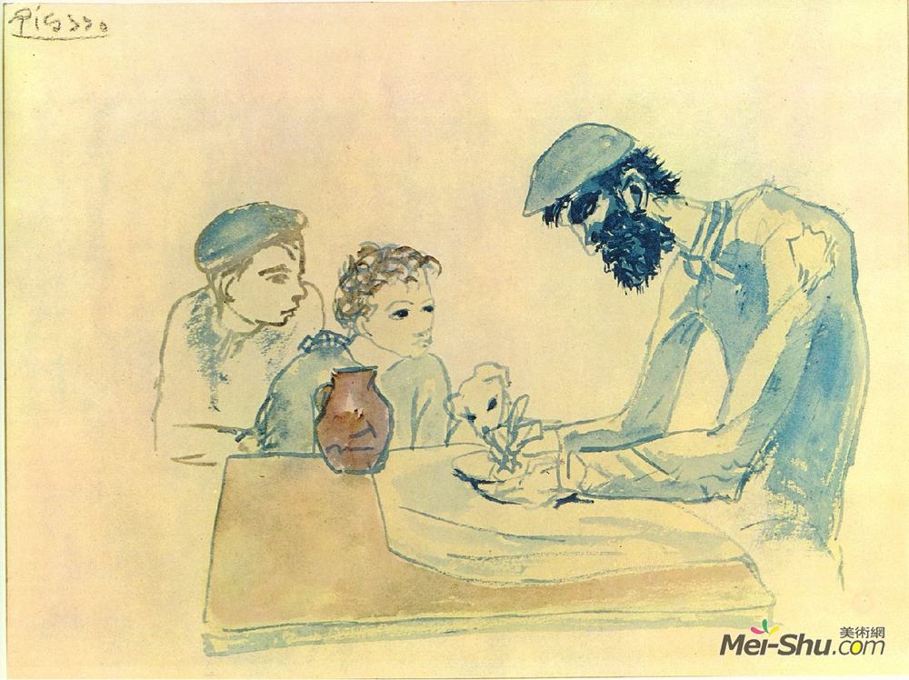 巴勃罗·毕加索(Pablo Picasso)高清作品《简单的饭菜》