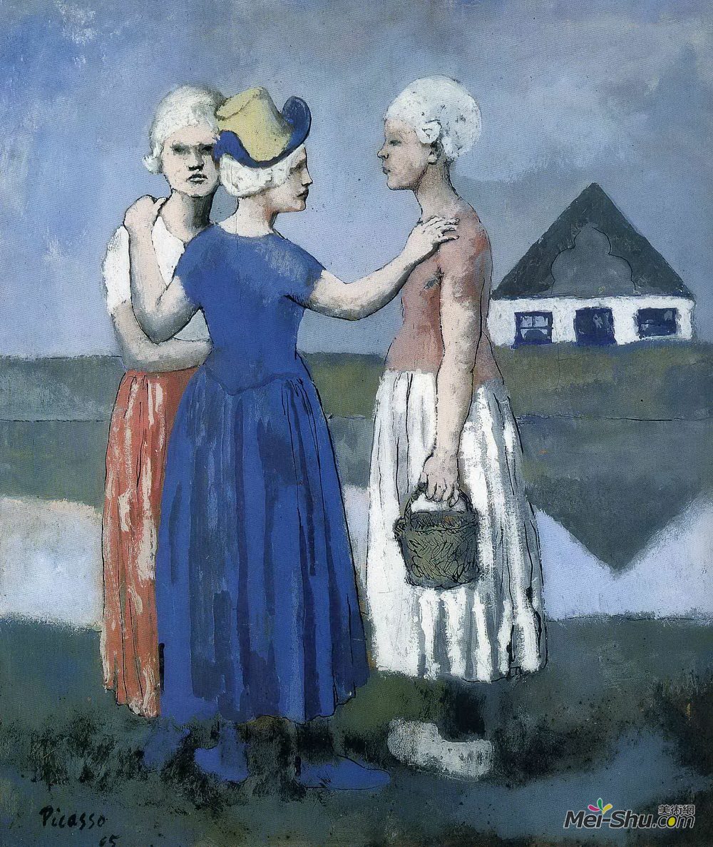 巴勃罗·毕加索(Pablo Picasso)高清作品《三个荷兰人》