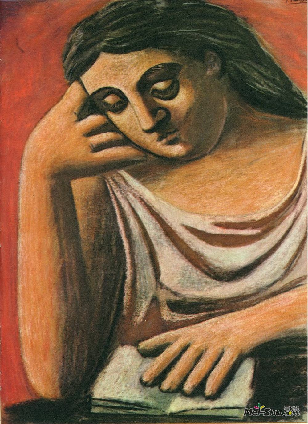 巴勃罗·毕加索(Pablo Picasso)高清作品《阅读》