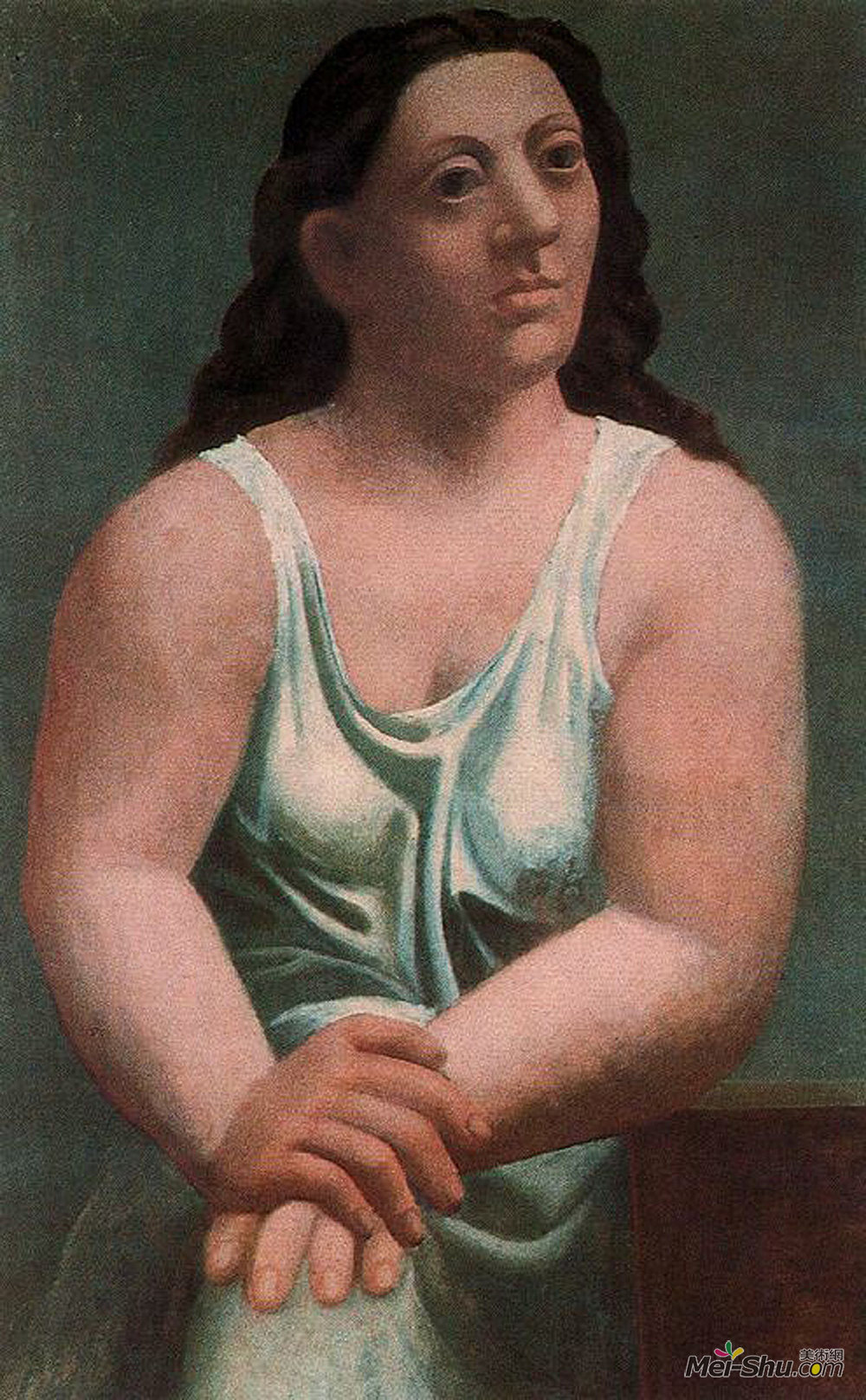 巴勃罗·毕加索(Pablo Picasso)高清作品《坐着的女人》