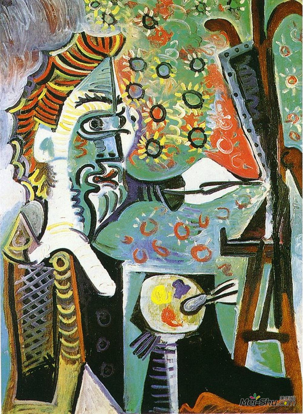 巴勃罗·毕加索(pablo picasso)高清作品《艺术家》