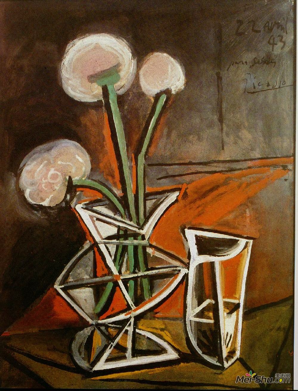 巴勃罗·毕加索(Pablo Picasso)高清作品《花瓶》
