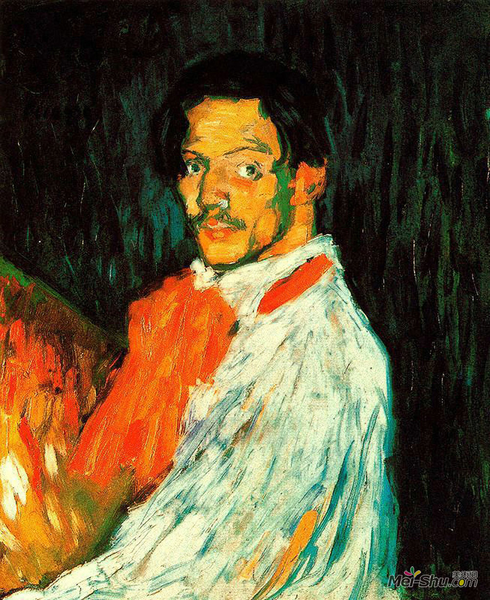 巴勃罗·毕加索(Pablo Picasso)高清作品《自画像》