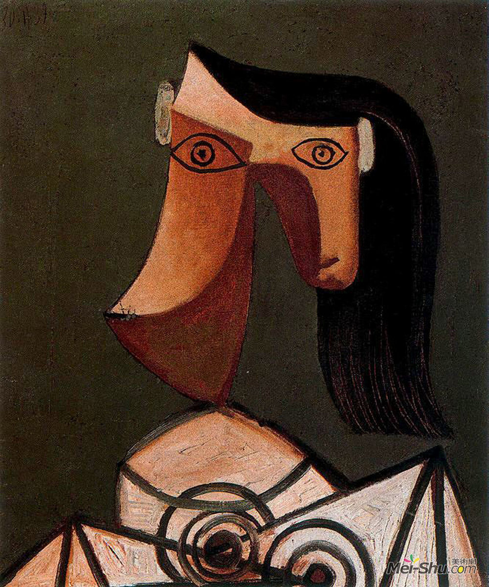 巴勃罗·毕加索(Pablo Picasso)高清作品《女人的头》