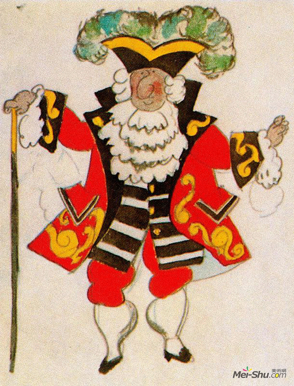 巴勃罗·毕加索(Pablo Picasso)高清作品《Costume design for ballet "Tricorne"》