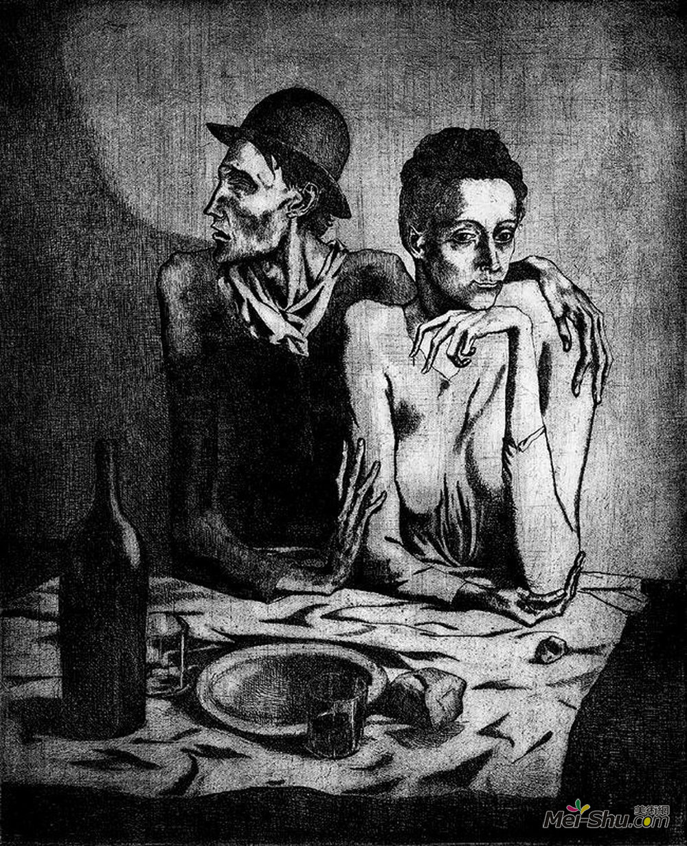 巴勃罗·毕加索(Pablo Picasso)高清作品《简单的饭菜》